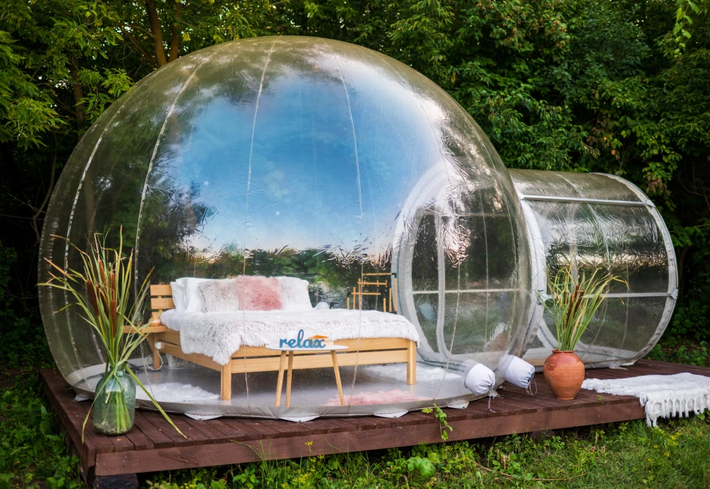 stay in a bubble tent